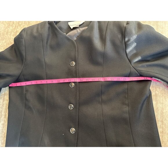 Vintage Stephanie Thomas Women's Black Button-Up Blazer Jacket Read description - Picture 7 of 9